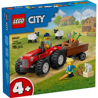 LEGO LEGO CITY 60461 Tracteur rouge avec remorque et mouton