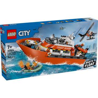 Lego city exploration 60504 bateau de sauvetage de la garde côtière avec hélicoptère
