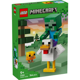 Jouet de construction Lego ® Minecraft® Chicken Rider - Décoration de jeu avec bébé zombie, poulet et poussin - Astuce cadeau pour garçons et filles à partir de 9 ans - 21582