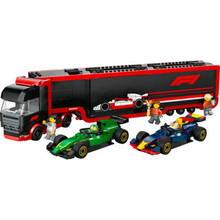 Camion LEGO LEGO CITY 60445 F1 avec des voitures RB20 et AMR24 F1