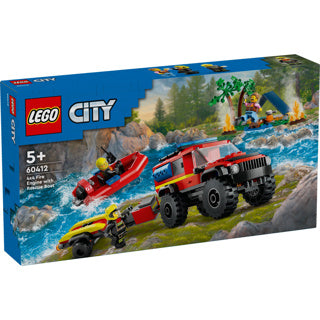 Lego LEGO City 60412 4X4 camion de pompiers avec bateau de sauvetage