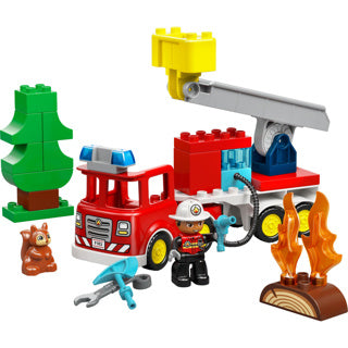 Lego Duplo Town 10473 camion de pompiers avec tuyau et pompier