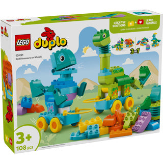 LEGO 10451 Dinosaures 3 en 1 de Duplo Town sur roues