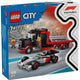Lego city 60493 camion d'exposition f1 avec voiture de course Audi F1