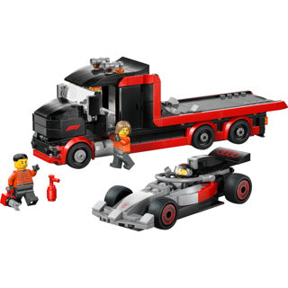 Lego city 60493 camion d'exposition f1 avec voiture de course Audi F1