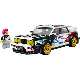 Kit de construction de voiture Lego Speed Champions BMW M3 (E30) pour enfants et décoration de chambre d'enfant 77263