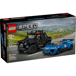 Kit de construction de voiture Lego Speed Champions Jaguar Project 7 et Land Rover Defender pour enfants 77264
