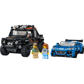 Kit de construction de voiture Lego Speed Champions Jaguar Project 7 et Land Rover Defender pour enfants 77264