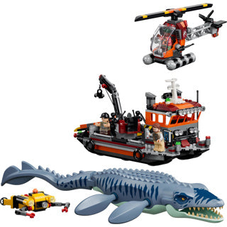 Lego Jurassic World Mosasaurus Boat Attack Dinosaur Jouets pour enfants 77983