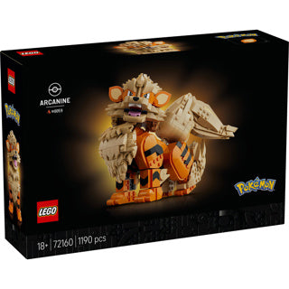 Lego Pokémon - Kit de construction de figurines d'animaux Pokémon Arcanine pour adultes et décoration de la maison - 72160
