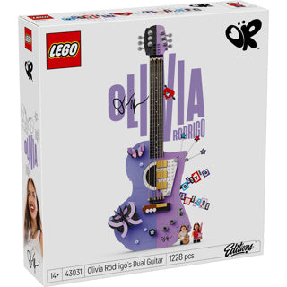 Kit de construction double guitare d'Olivia Rodrigo éditions Lego pour décoration chambre enfant et ado - 43031