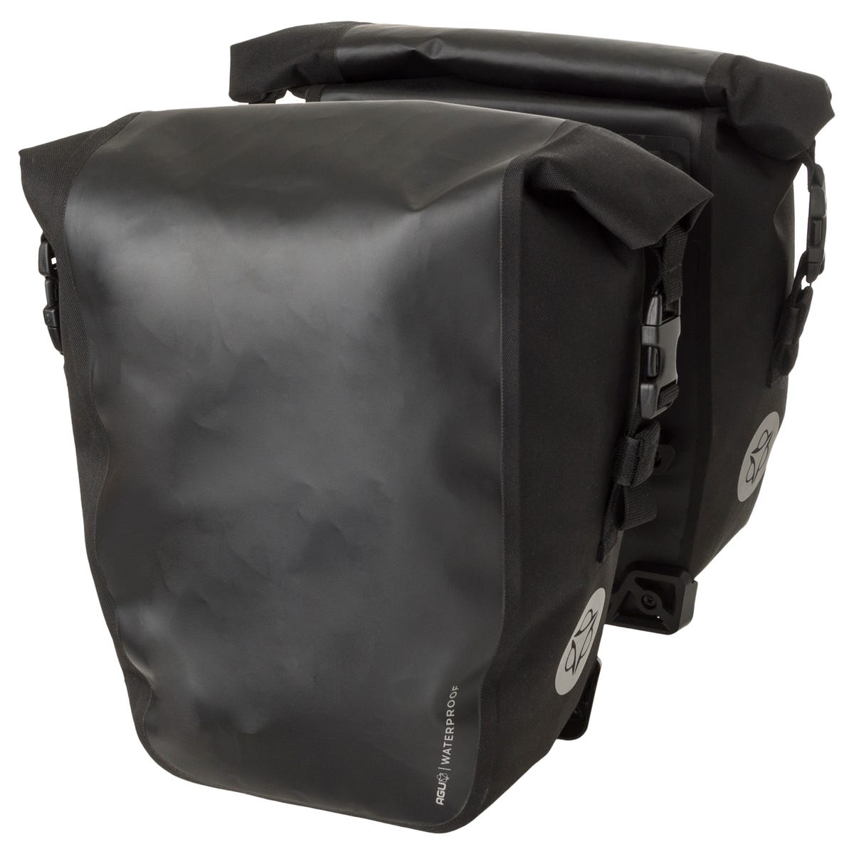 Agu clean double sacoche de vélo abri click'ngo medium mik noir