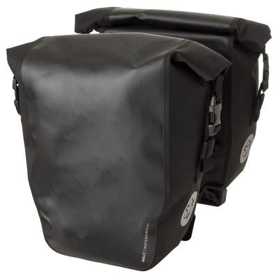 Agu clean double sacoche de vélo abri click'ngo medium mik noir