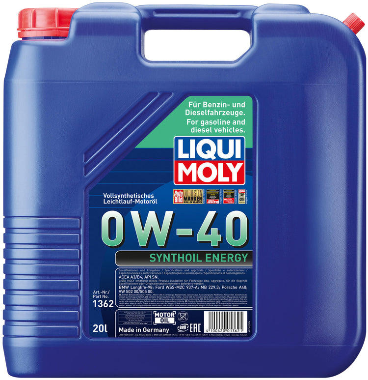 Liqui Moly Motorel Synthoil Energy LM 0W-40 20 litres