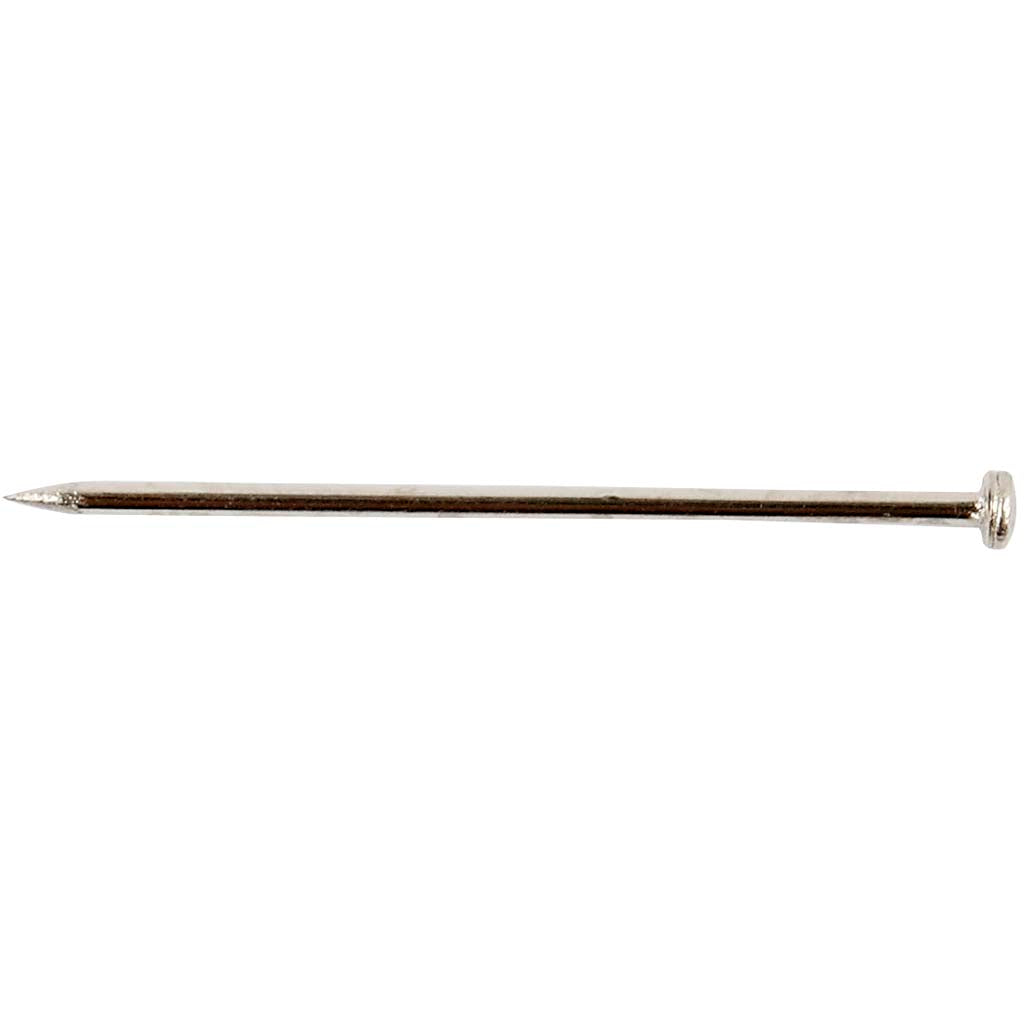 Épingles à tête Creativ Company, L : 18 mm, épaisseur 0,6 mm, env. 10000 pièces, argent, 500 g 1 boîte