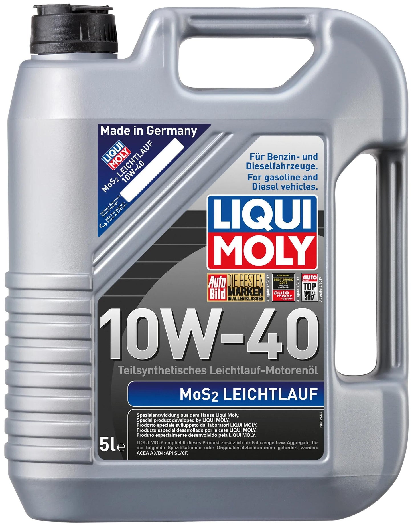 Liqui Moly Mos2 Lightrunning Huile 5 L 10W-40HD