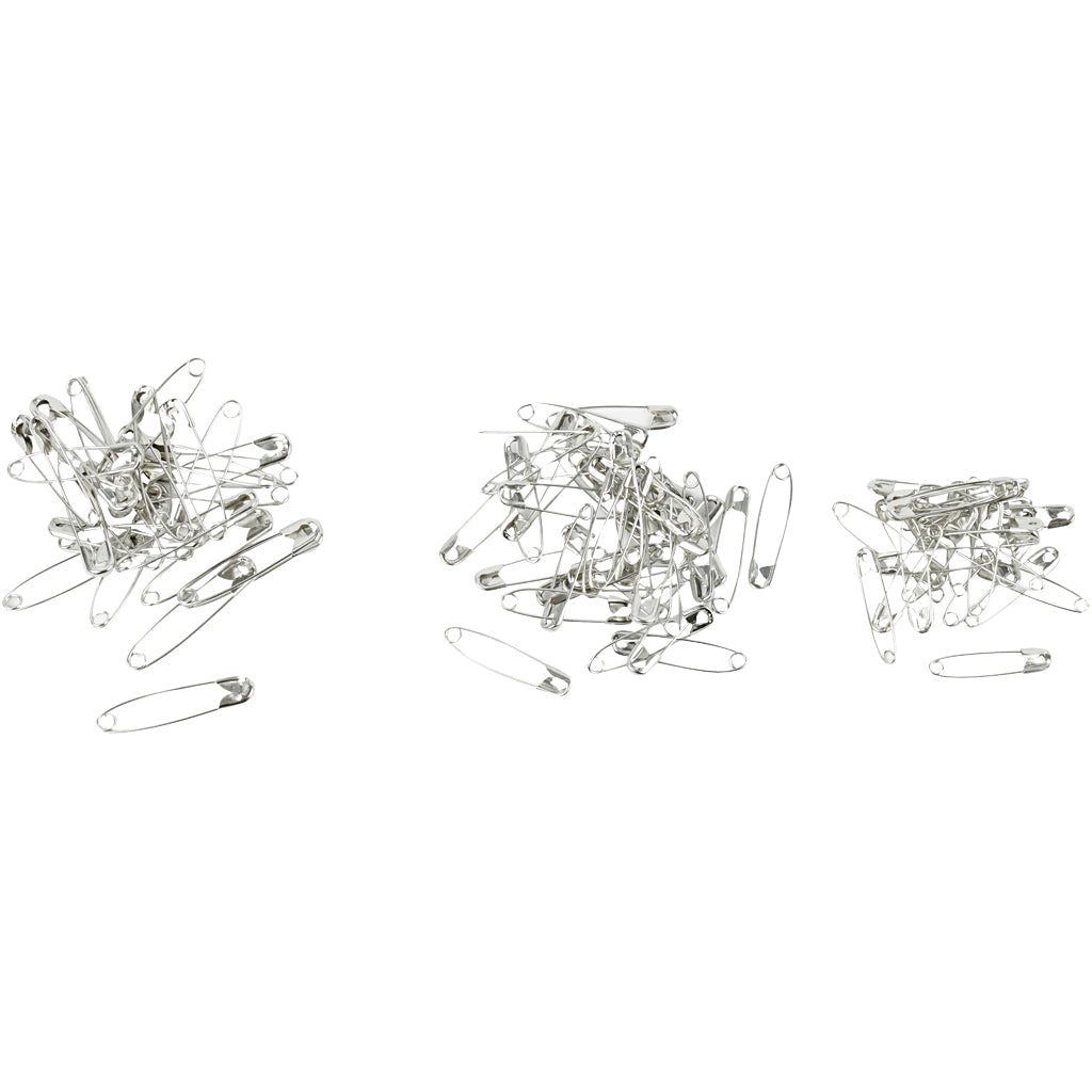 Épingles de sûreté Creativ company, L: 28+31+36 mm, épaisseur 0,7-0,8 mm, argent, 600 pièces 1 boîte