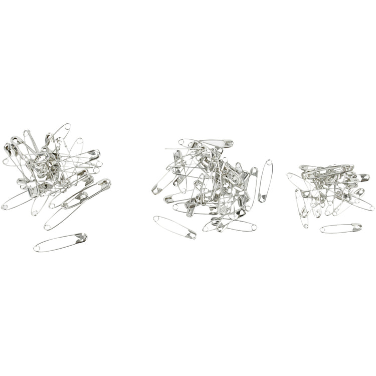 Épingles de sûreté Creativ company, L: 28+31+36 mm, épaisseur 0,7-0,8 mm, argent, 600 pièces 1 boîte