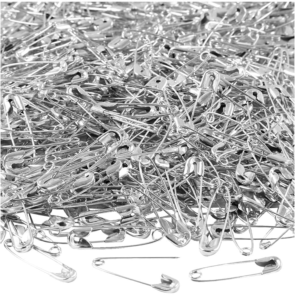 Creativ Company Safety Pins, L: 22 mm, épaisseur 0,6 mm, argent, 500 pièces 1 boîte