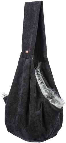 Trixie Dog Sac Belly Carrier Soft Black Grey