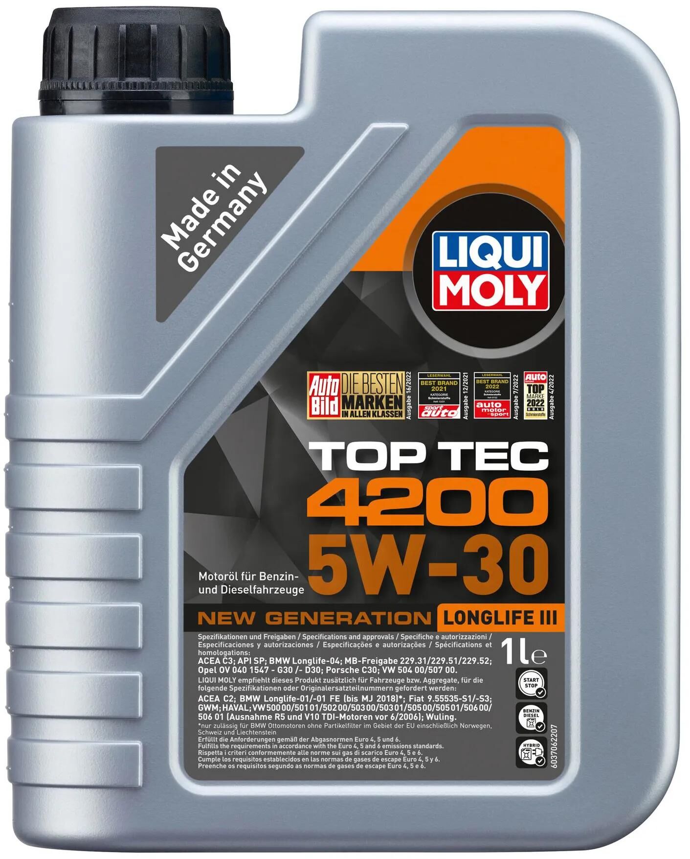 Liqui Moly Motor Oil Top Tec 4200 Nouvelle génération.