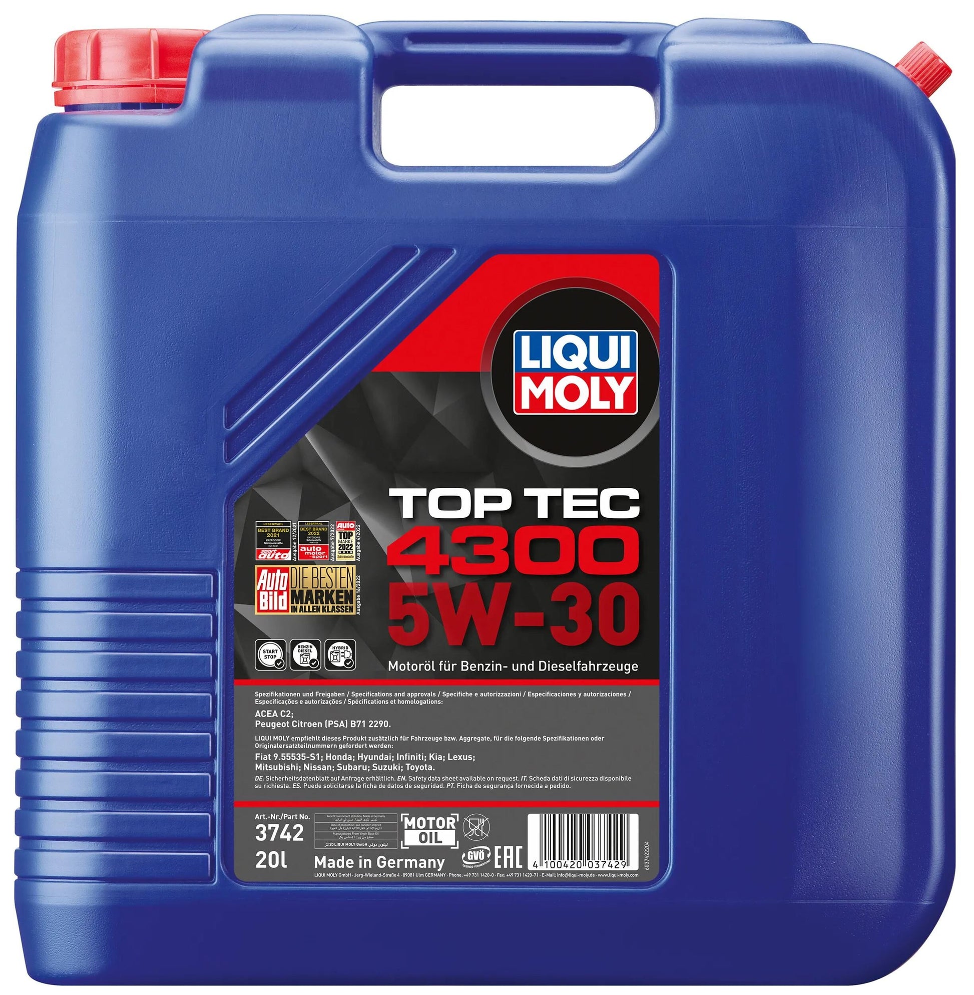 Top à huile de moteur Liqui Moly TEC 4300.