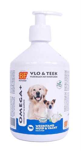 Biofood oméga + vétérinaire de mouton liquide avec ail vlo teek