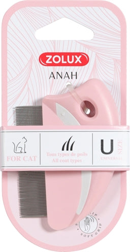 Zolux anah peigne aux puces autour du rose blanc