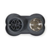 Bol de nourriture en palissandre Buinte Bin Double mangeoire lent silicone