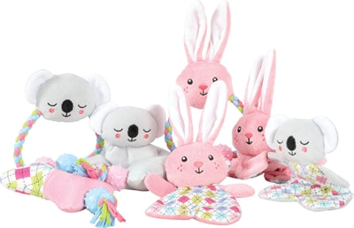 Zolux chiot minuscule lapin moelleux avec une corde rose