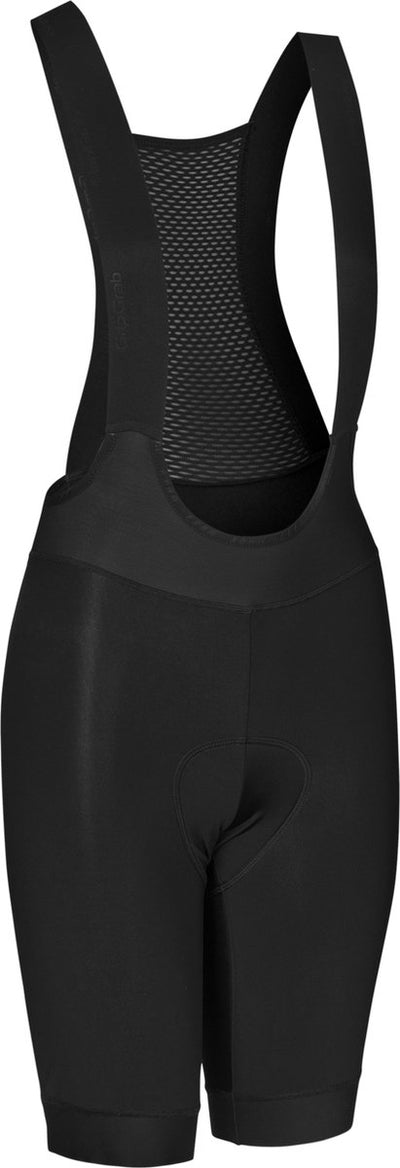Gripgrab - aquarepel automne hiver short de cyclisme softshell pour femme cuissard thermique hydrofuge avec peau de chamois et bretelles - noir - femme - taille xs