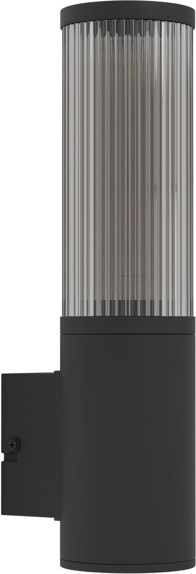 Applique d'extérieur Eglo salle - e27 - 31 cm - fumée - noir