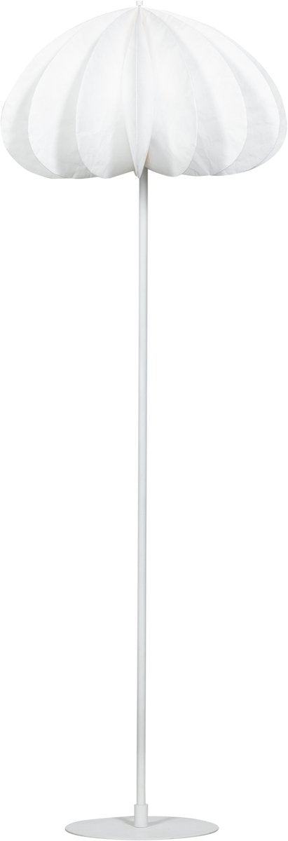 Lampadaire Woood dalia - papier - blanc - 150xø50 cm