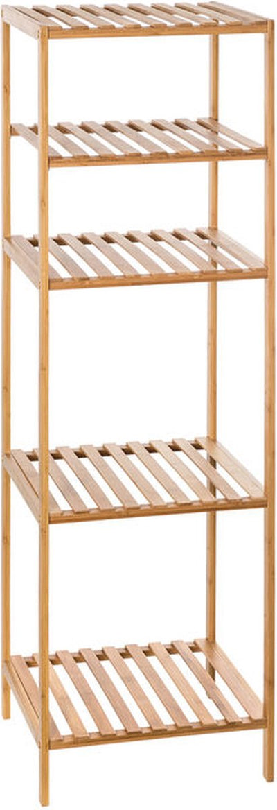 Five Simply Smart 5five étagère de rangement à 5 niveaux pour la salle de bain bambou naturel 35x32x77 cm bois naturel