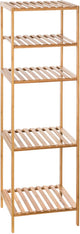Five Simply Smart 5five étagère de rangement à 5 niveaux pour la salle de bain bambou naturel 35x32x77 cm bois naturel