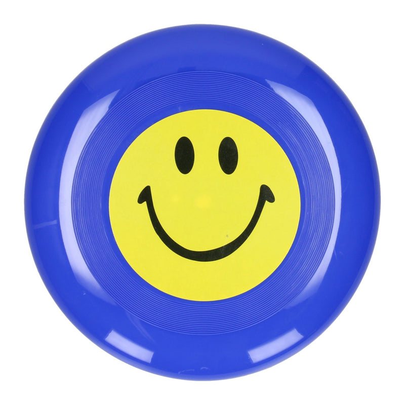 Frisbee avec smiley bleu