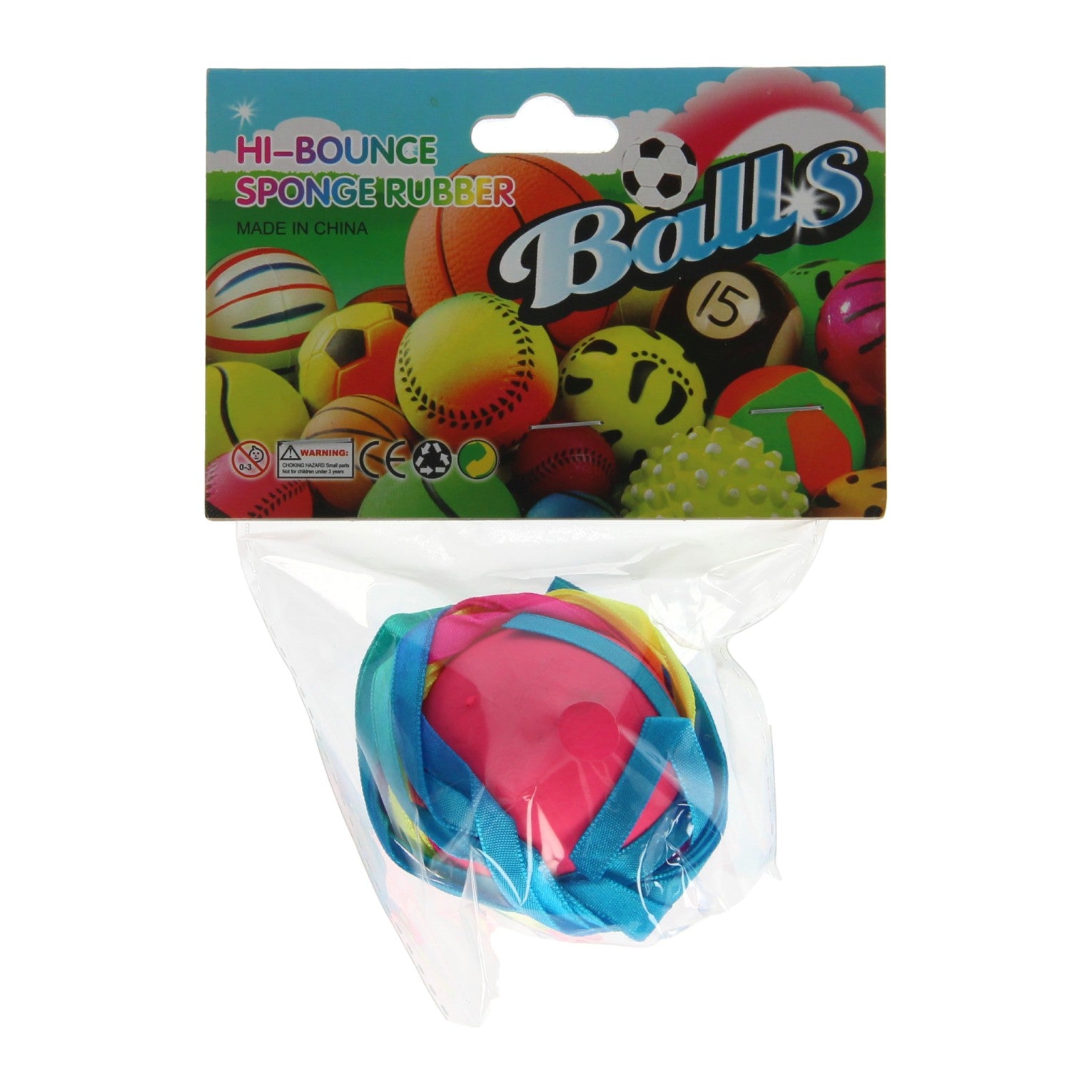 Boule avec un ruban arc-en-ciel