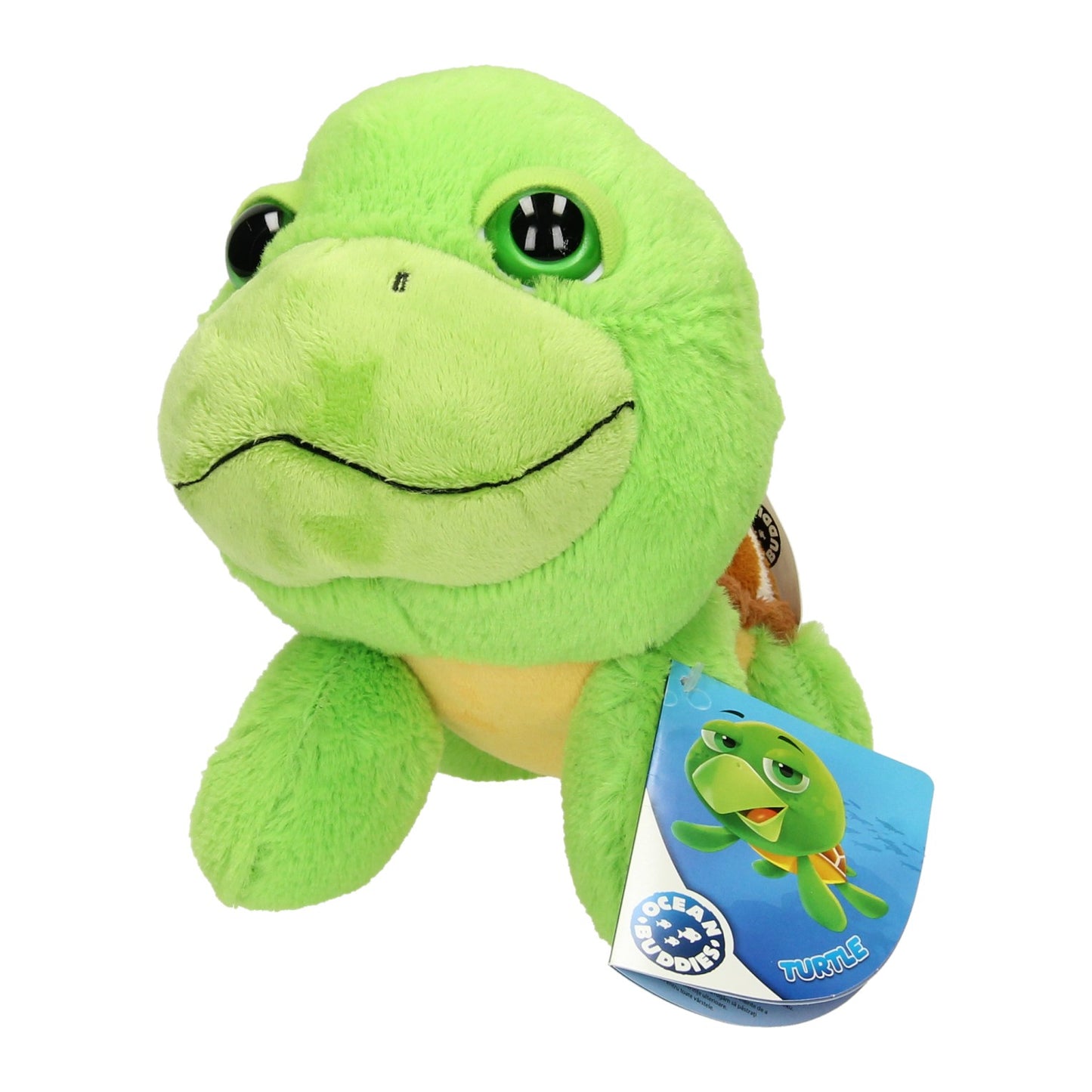 Peluche tortue à grosse tête, 21 cm