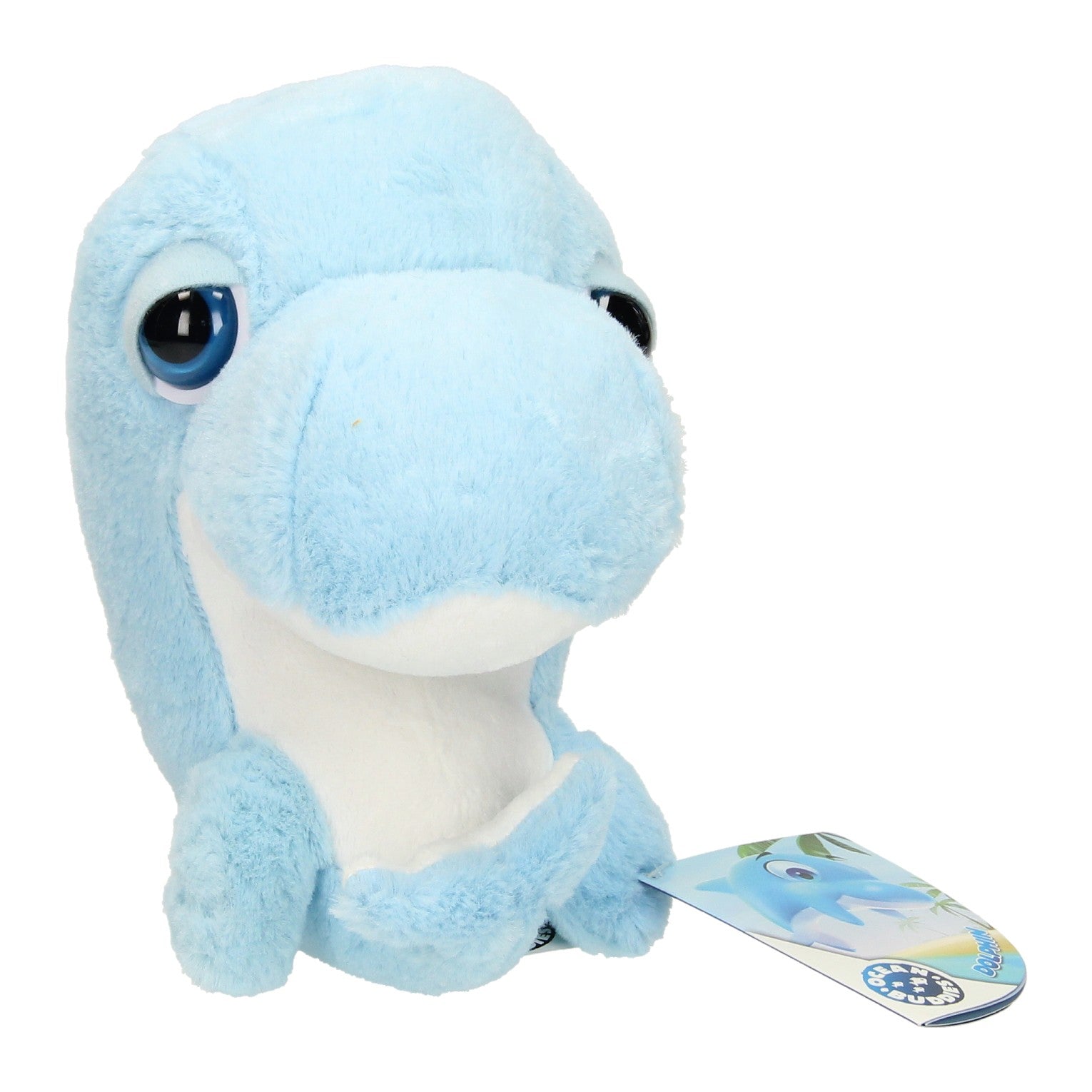 Peluche dauphin à grosse tête, 21 cm