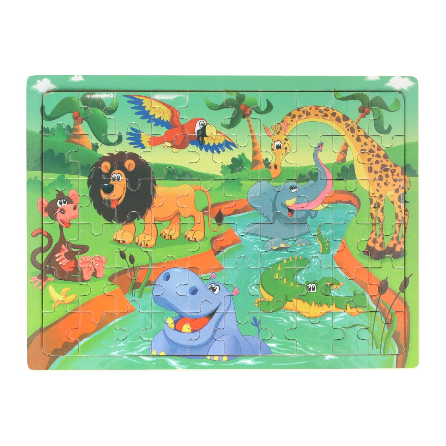 Puzzle en bois animaux marins, 60 pcs.