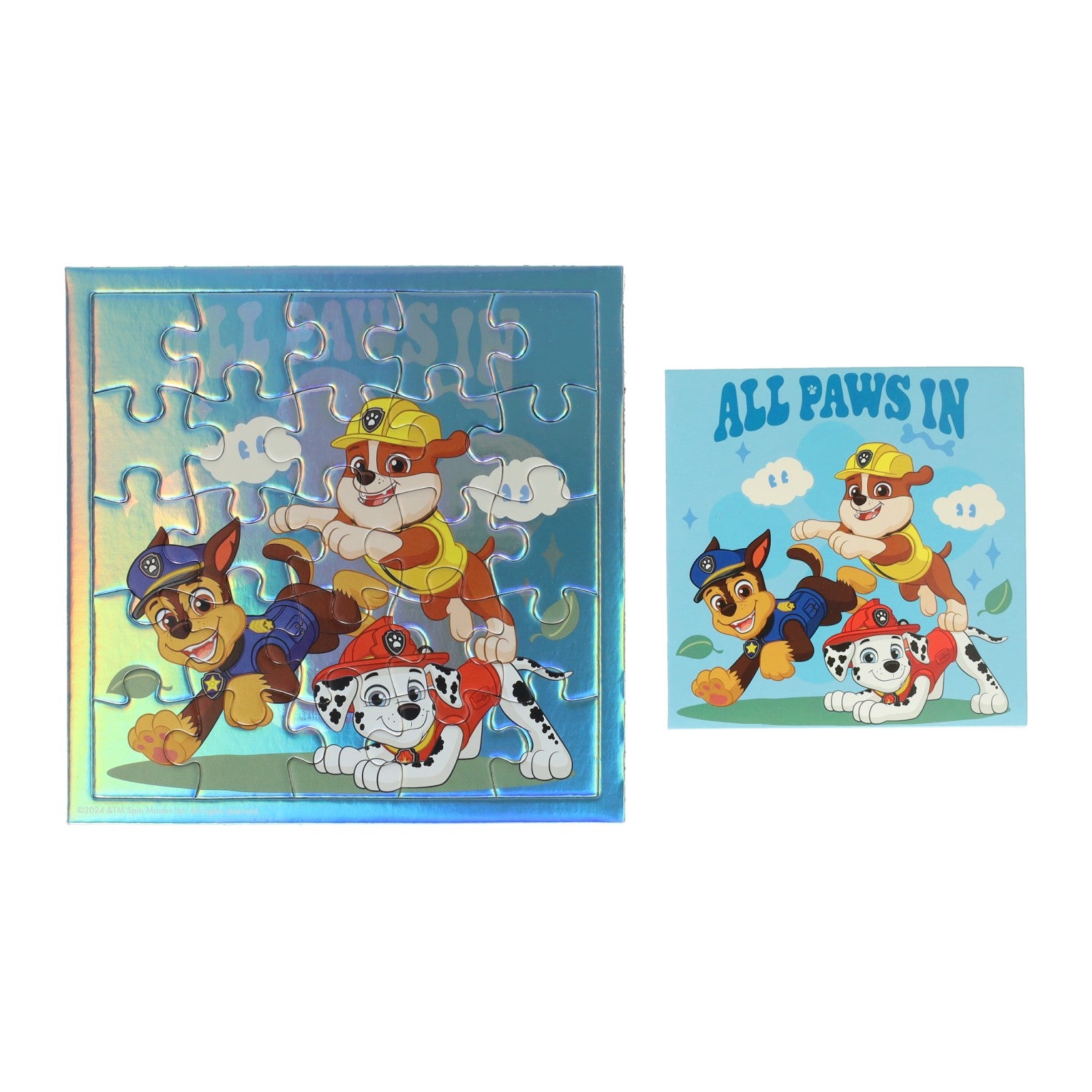 Carte et enveloppe de carte de puzzle de puzzle Paw Patrol