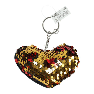 Porte-clés coeur à paillettes