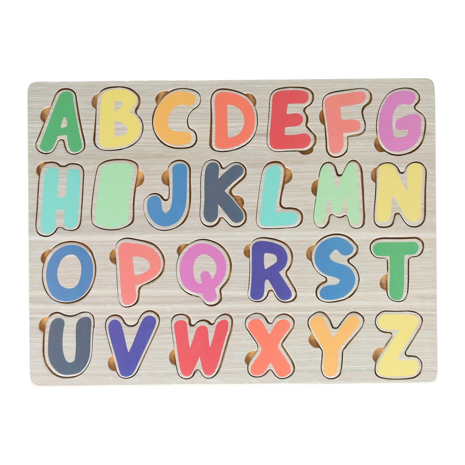 Puzzle incrustation de lettres en bois - 26 pcs.
