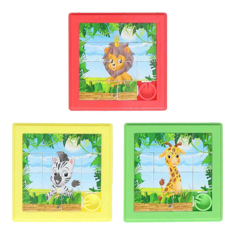 Puzzle coulissant animal - 8x8cm
