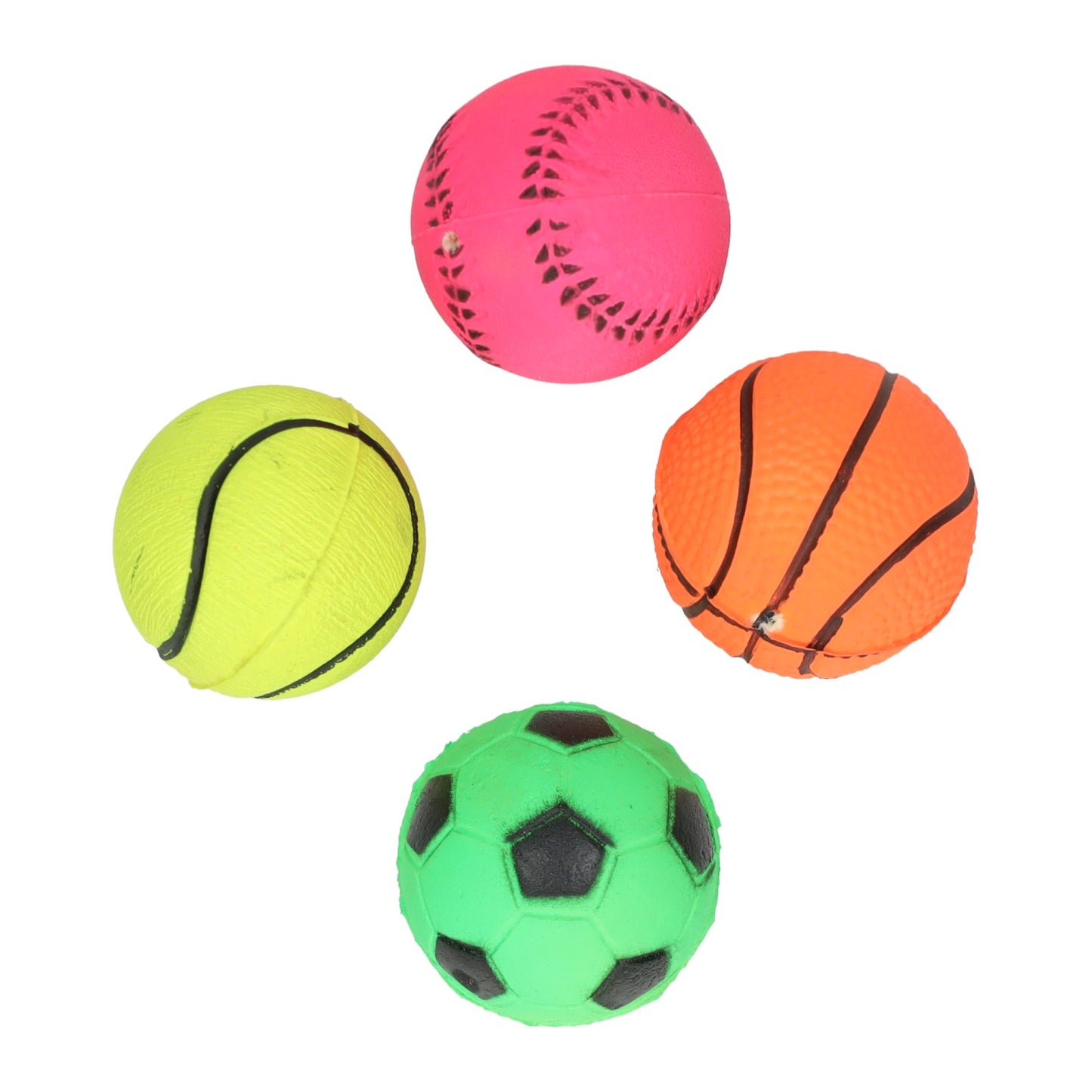 Balles rebondissantes de sport - 4 pcs.