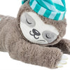 Gris paresseux en peluche trixie avec rythme cardiaque pour chiot