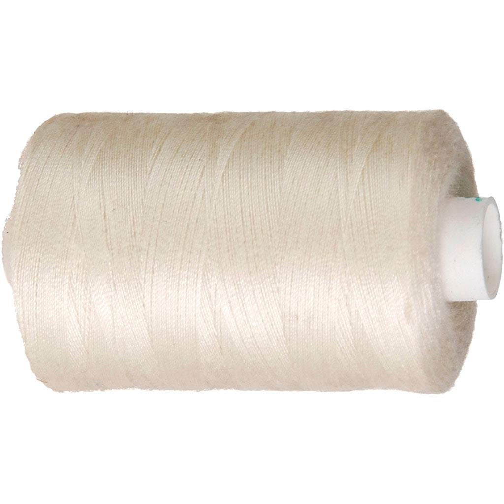 Fil à coudre Creativ company, blanc cassé, 1000 m 1 rouleau