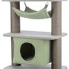 Trixie chaton grattant post lunito gris gint vert