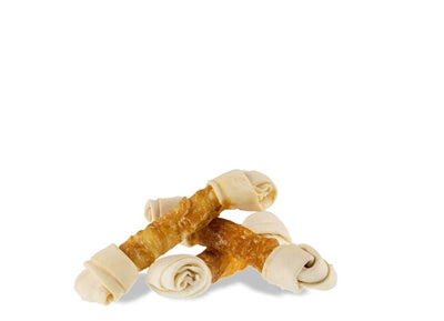 Petstyle vivant noué Bot blanc avec poulet