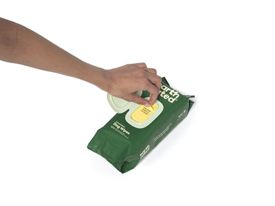 Les lingettes de chien cotées en terre compostable